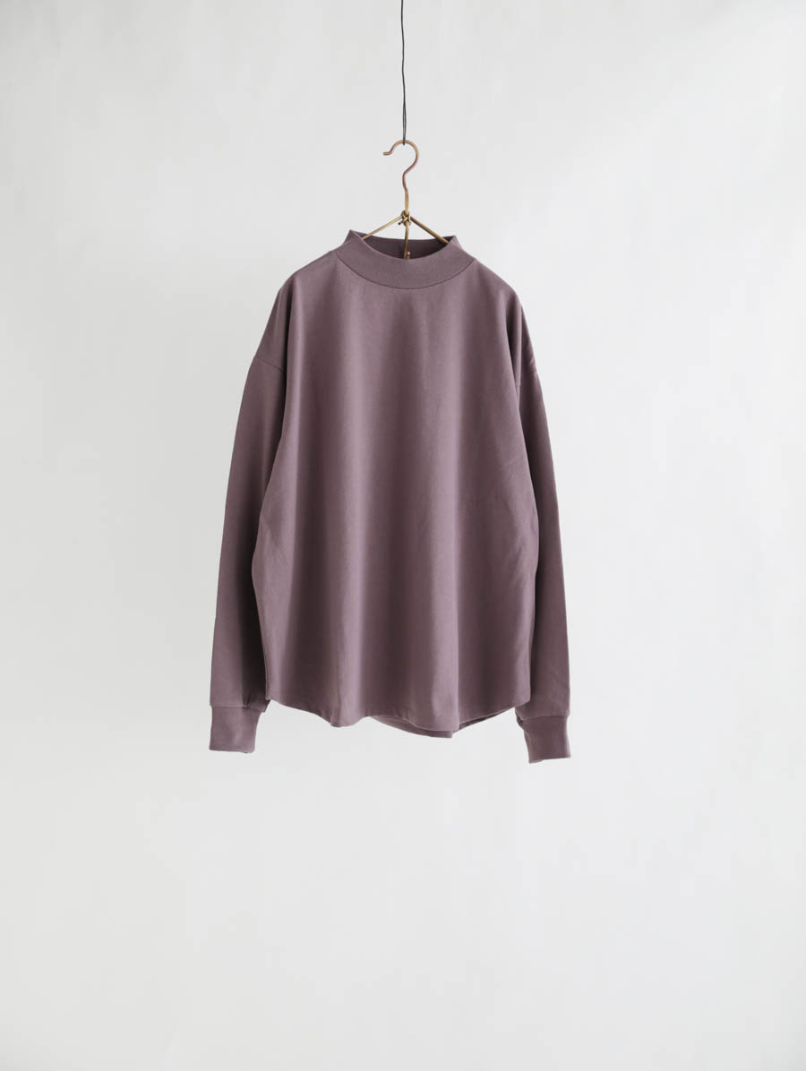 alvana アルヴァナ 空紡天竺ミドルネックラウンド長袖Tシャツ（アース） メイン画像