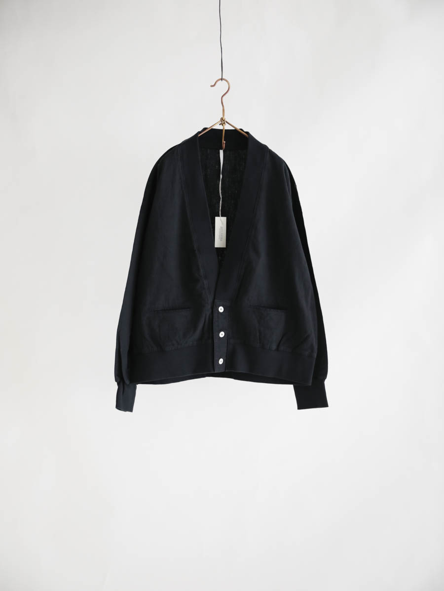 ARTE POVERA アルテポーヴェラ リネンコットンリブカーディガン(ブラック) メイン画像