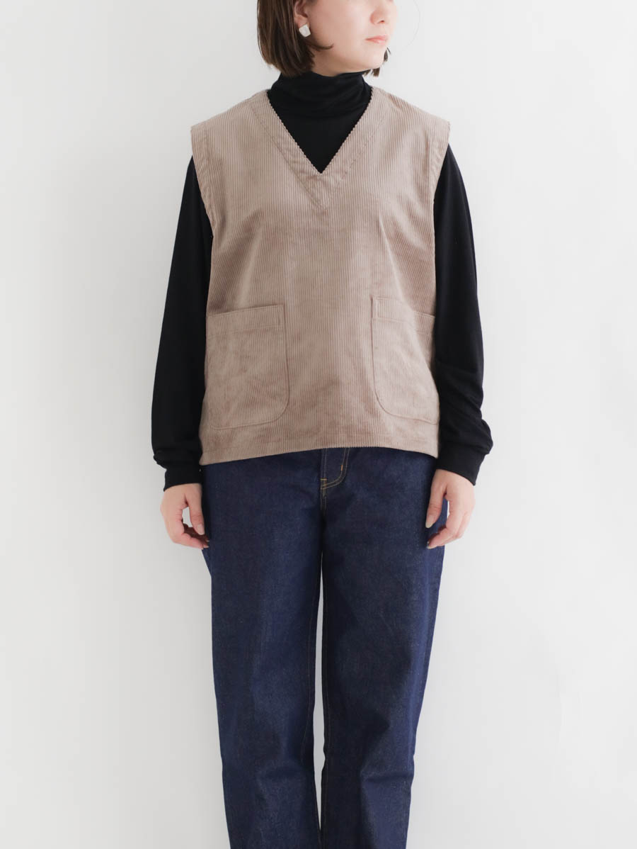 ARTE POVERA アルテポーヴェラ コーデュロイベスト(モカ) メイン画像