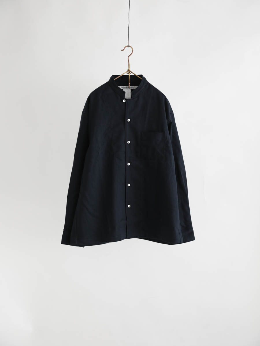 EEL Products イールプロダクツ バイカラーシャツ（ネイビー） メイン画像