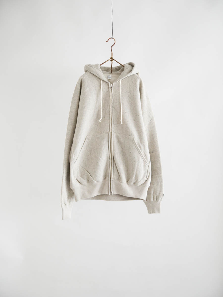 ENDS and MEANS エンズアンドミーンズ ジップフーディスウェット（ポリッジ） メイン画像