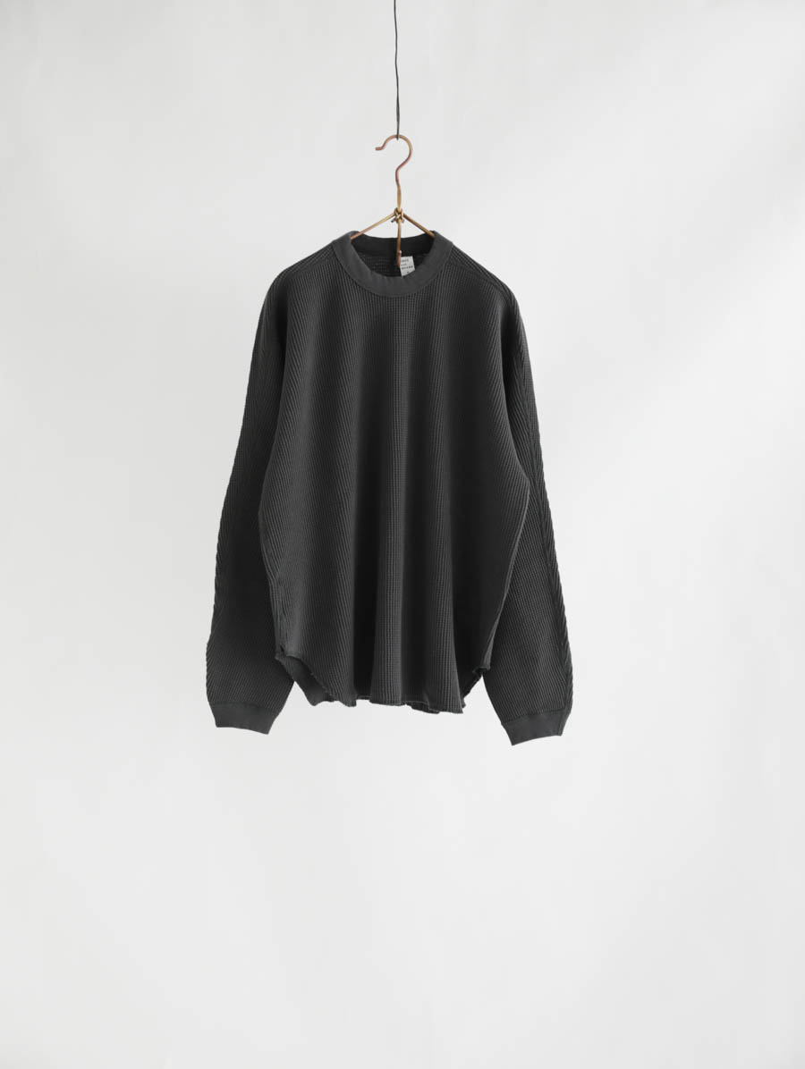 ENDS and MEANS エンズアンドミーンズワッフルサーマル（チャコール） メイン画像