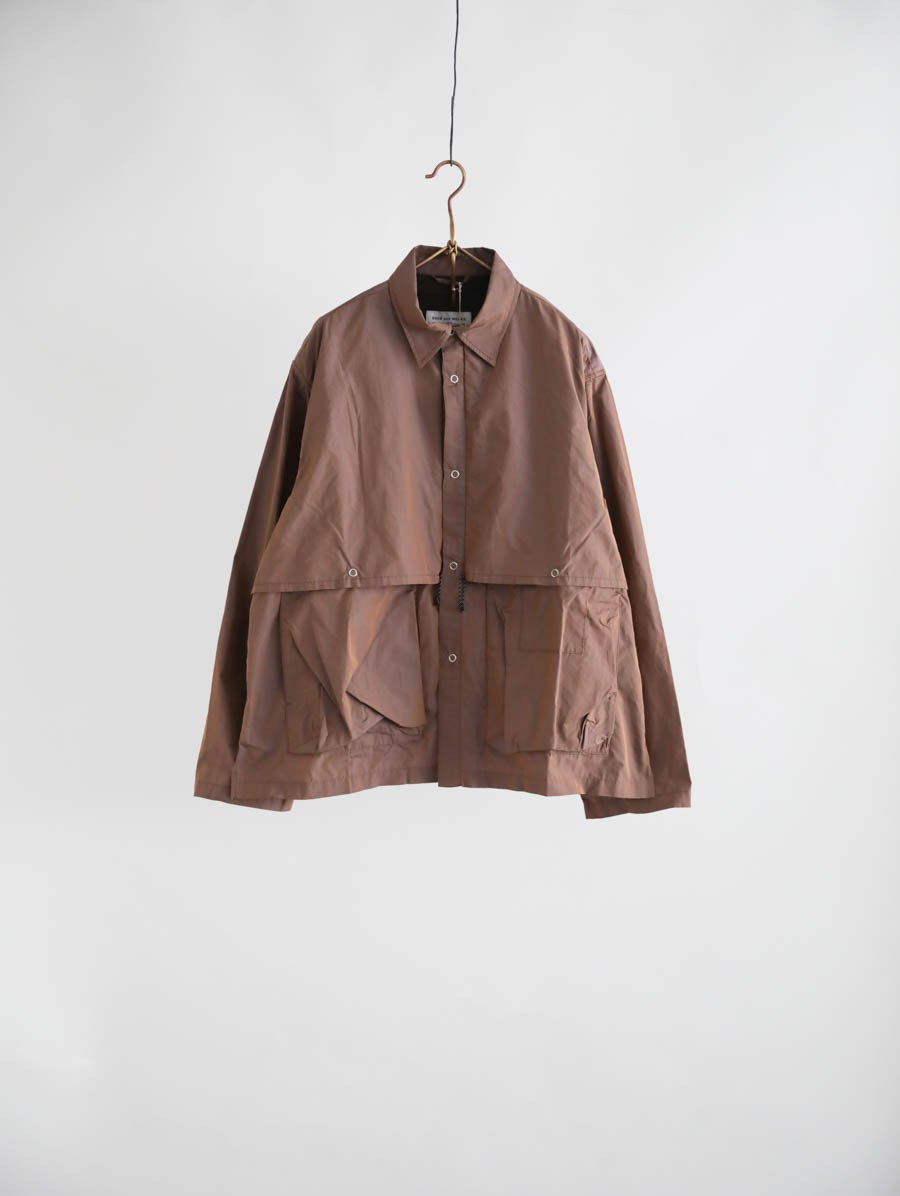 ENDS and MEANS エンズアンドミーンズ ユーティリティシャツジャケット（ローズブラウン） メイン画像