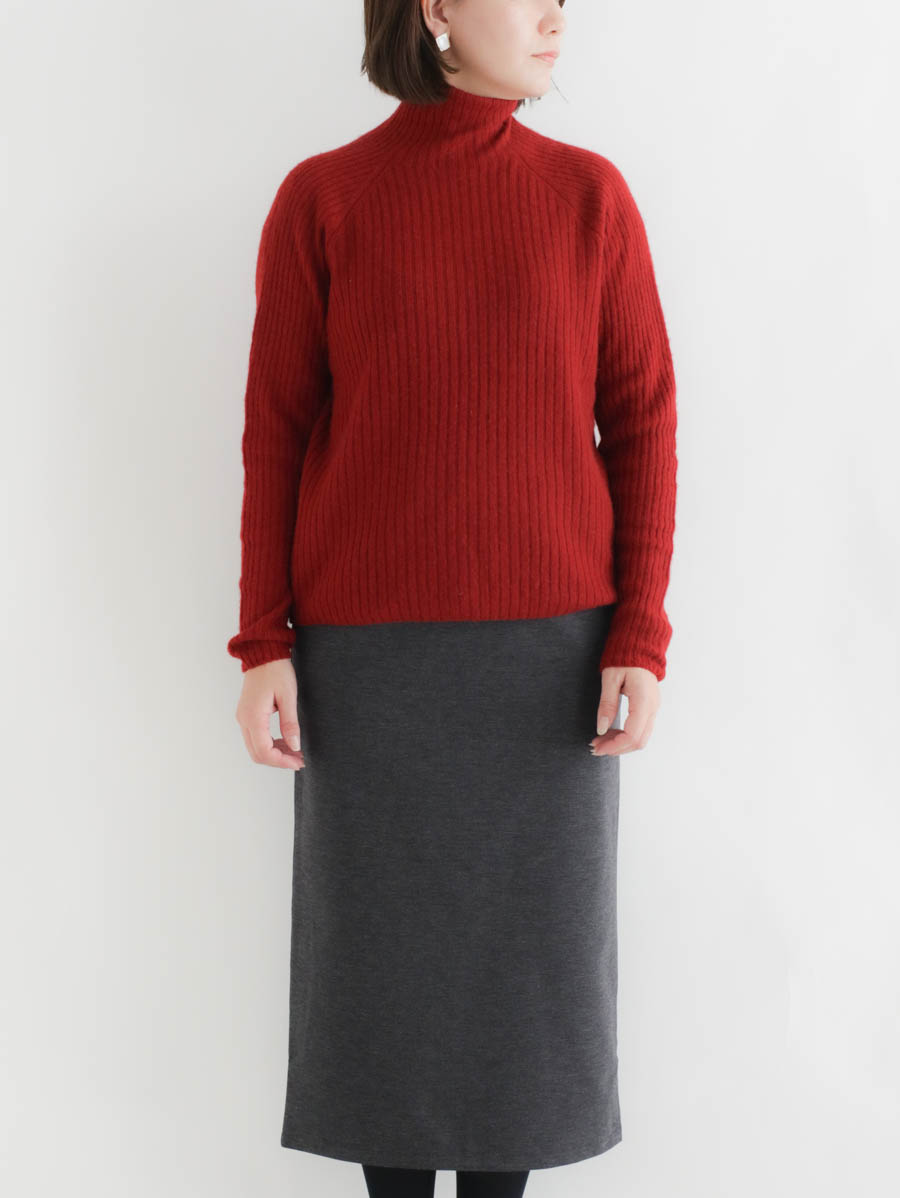 FACTORY ファクトリー ベビーキャメルリブタートルセーター(レッド) メイン画像