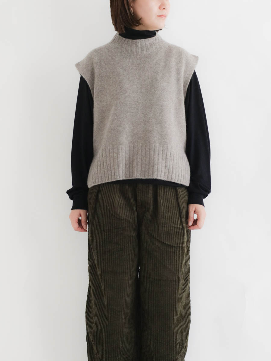 FACTORY ファクトリー ヤクショート丈ワイドベスト メイン画像