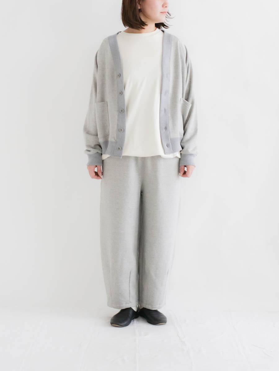 HARVESTY ハーべスティ 裏毛イージーサーカスナローパンツ（グレー） メイン画像