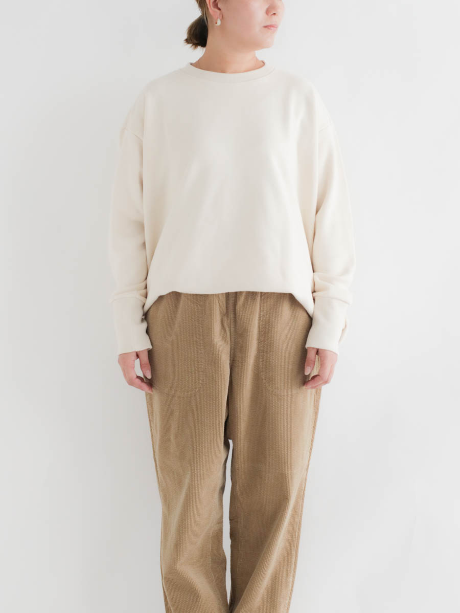 HARVESTY ハーべスティ 裏毛ジャンボプルオーバー（エクリュ） メイン画像