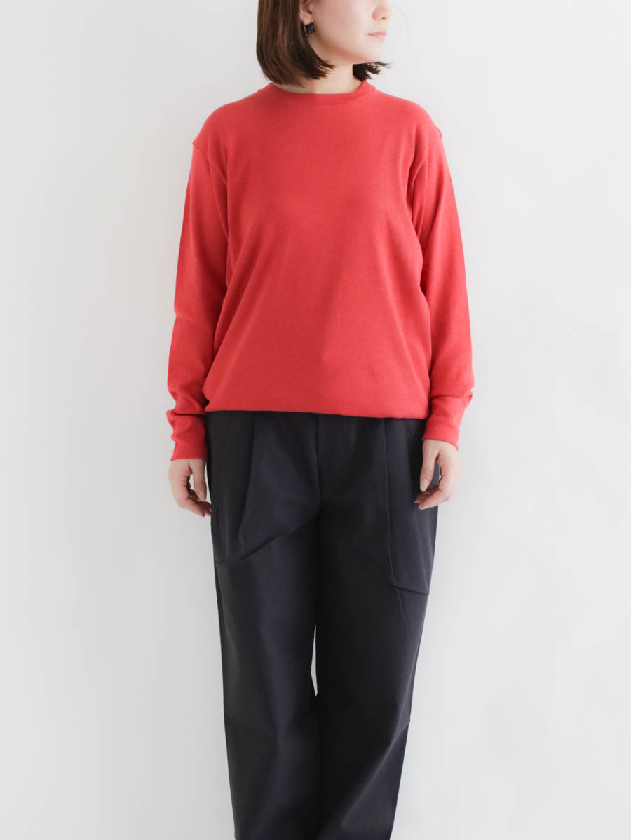 HARVESTY ハーべスティ オーガニックコットンクルーネックT(レッド) メイン画像