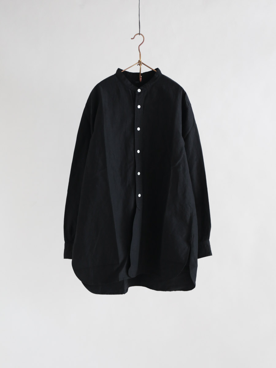 LENO リノ / バンドカラーシャツ ブラック