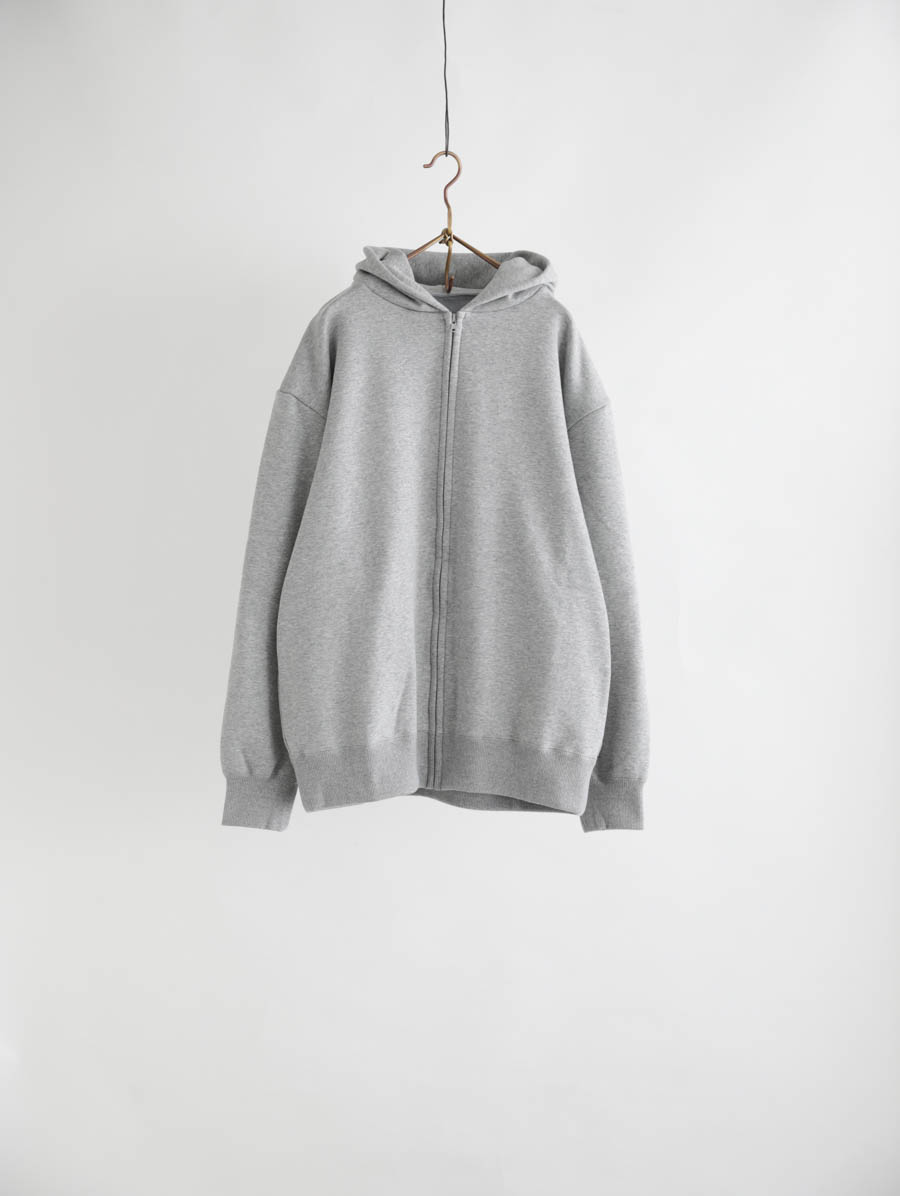 LOLO ロロ 裏毛フロントジップパーカー(グレー) メイン画像