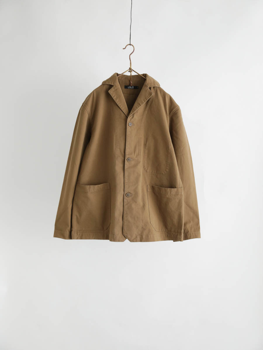 LOLO ロロ ビンテージチノカバーオールジャケット(ブラウン) メイン画像