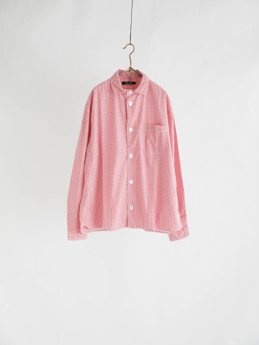 LOLO ロロ ニュースタンダードギンガムシャツ（ブルー） メイン画像 