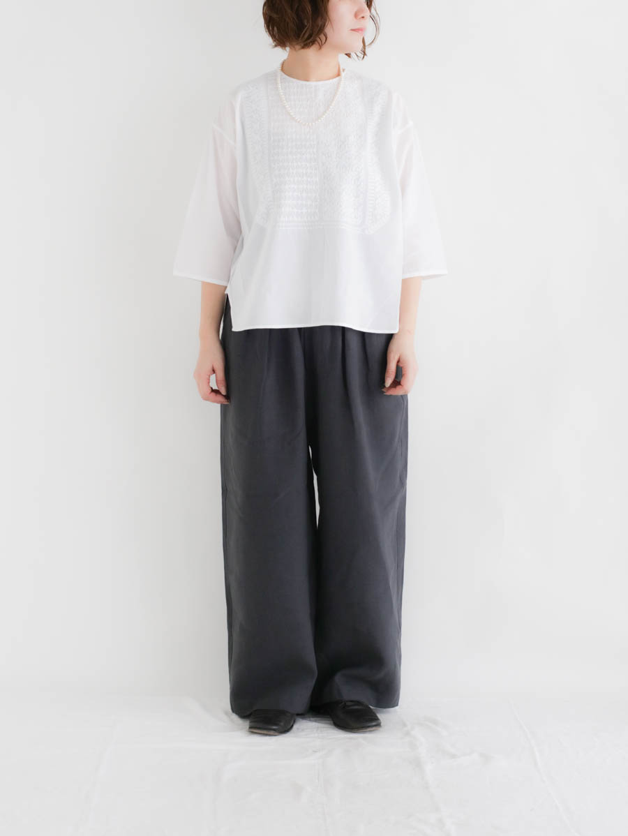 maison de soil メゾンドソイル 2タックワイドパンツ メイン画像