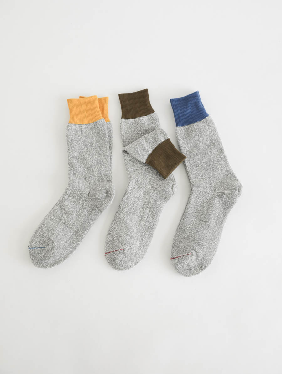 ROTOTO ロトト シルクコットンダブルフェイスクルーソックス メイン画像