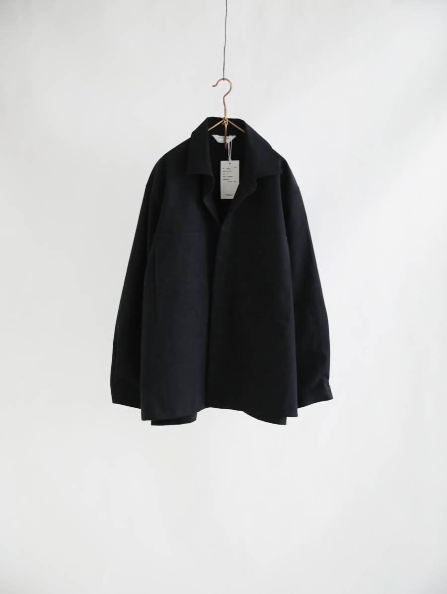 STILL BY HAND スティルバイハンド フェイクスエードシャツブルゾン(ブラック) メイン画像