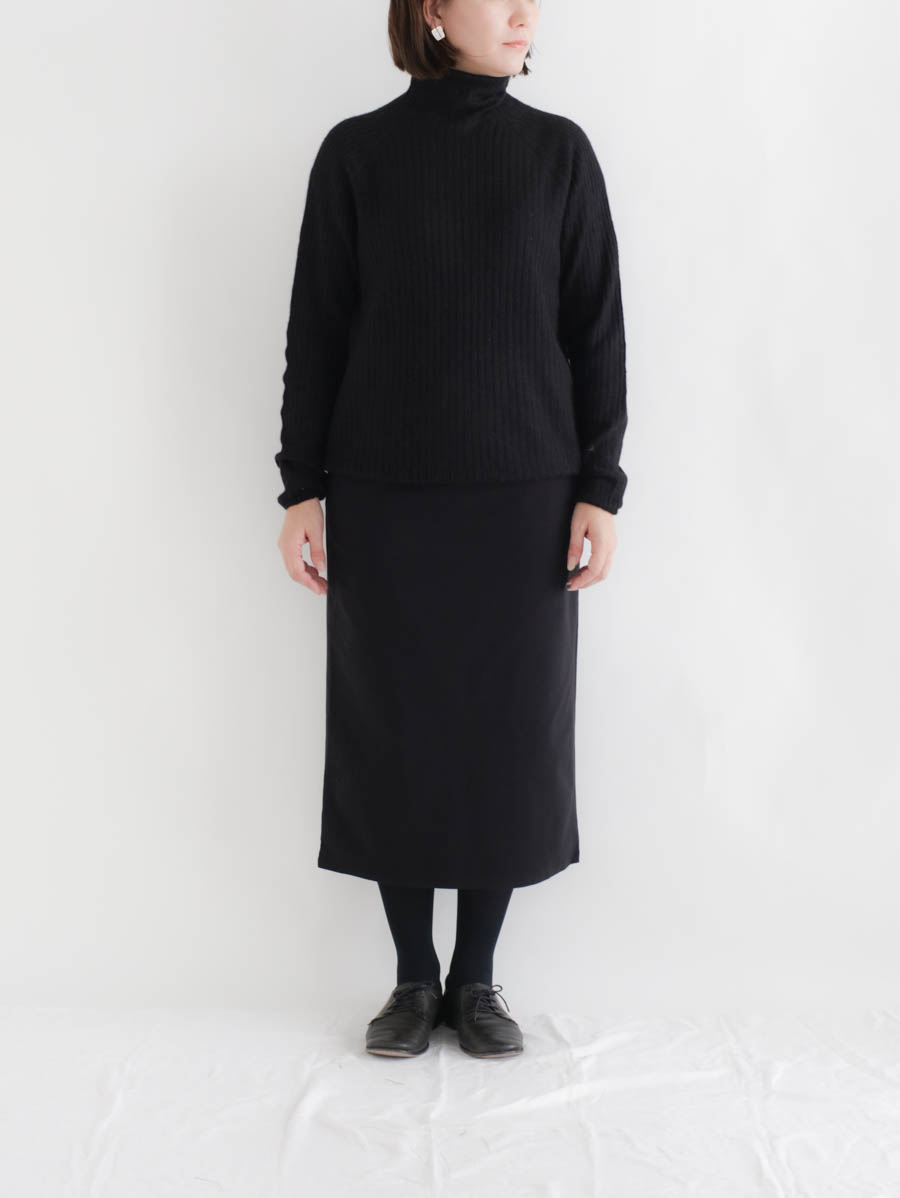 TRAVAIL MANUEL トラヴァイユマニュアル ミラノリブロングタイトスカート(ブラック) メイン画像
